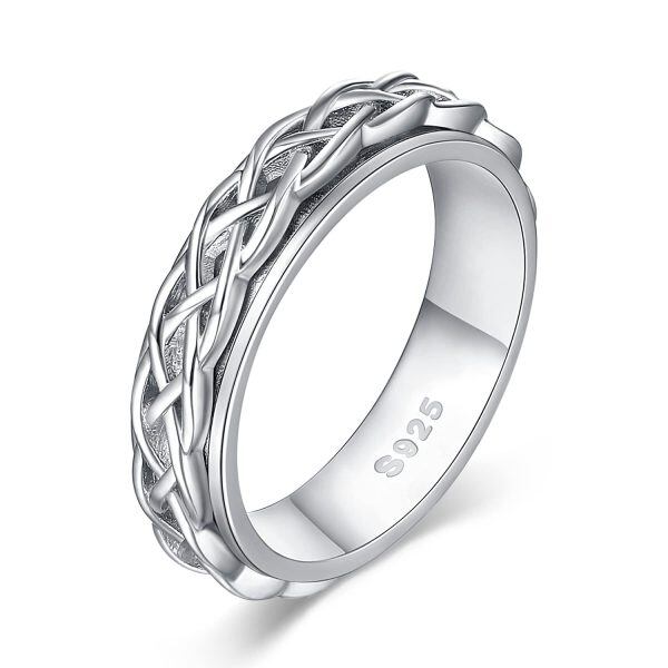 Sterling Silver Relieve Spinner Rings -0