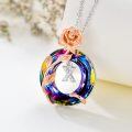 wholesale Sterling Silver Volcano Crystal A Z Letter Pendant Necklace for Women-0-3