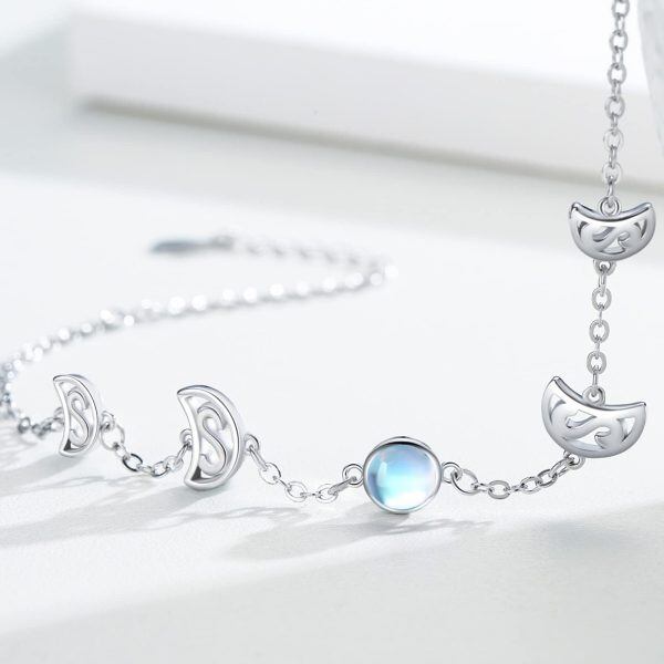 Sterling Silver Moon Phase Bracelet -4