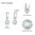 wholesale 925 Sterling Silver Opal Flower Drop Earrings for Women - Wholesale Jewelry-0-1