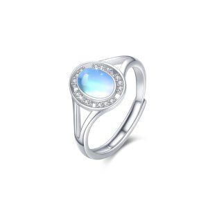 Sterling Silver Moonstone Rings -0