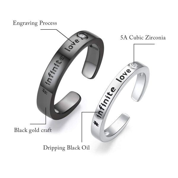 Sterling Silver Couples Infinity Love Ring-1