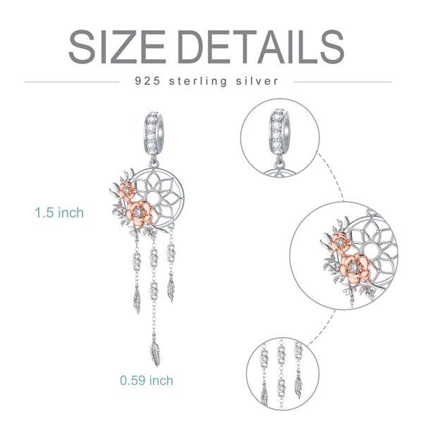 Sterling Silver Dream Catcher Charms-2