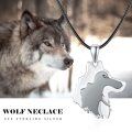 wholesale Wholesale 925 Sterling Silver Wolf Pendant Necklace for Men -0-3