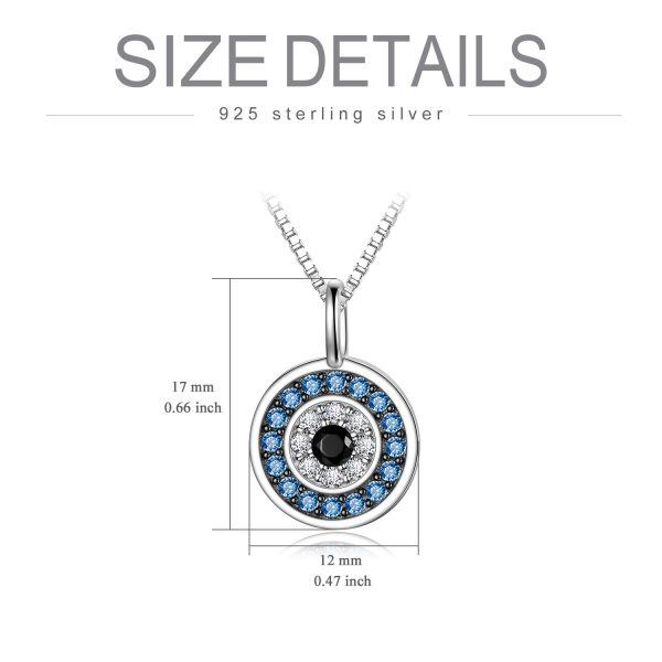 Sterling Silver Evil Eye Necklace-4