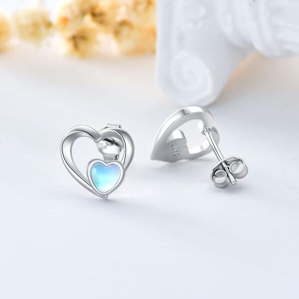 Sterling Silver Heart Earrings-2