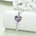 wholesale Sterling Silver Stone Horse Pendant Necklace for Women Horse Gift-0-2