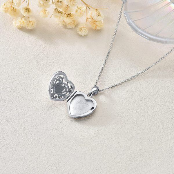 Sterling Silver Heart Necklace-3