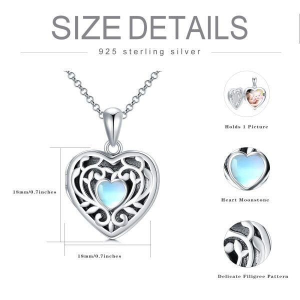 Sterling Silver Heart Necklace-4