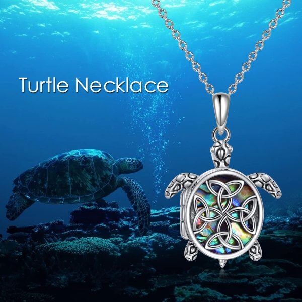 Sterling Silver Sea Turtle Necklace-4