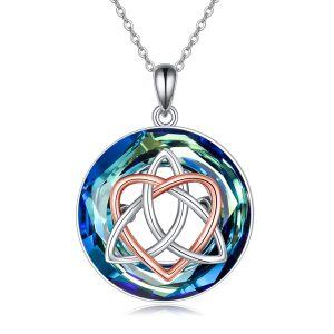 Sterling Silver Celtic Heart Necklace-0