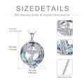 wholesale Sterling Silver Crystal Phoenix Pendant Necklace for Women - Rhodium Plated-0-8