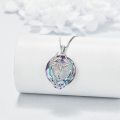 wholesale Sterling Silver Crystal Phoenix Pendant Necklace for Women - Rhodium Plated-0-9