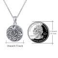 wholesale 925 Sterling Silver 925 Personalized Family Picture Pendant Necklaces with Rose Design and Chain for Women Girls Gifts Jewelry Set-0-2