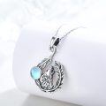 wholesale 925 Sterling Silver Wolf Moonstone Pendant Necklace for Women - Wholesale Jewelry-0-1
