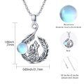 wholesale 925 Sterling Silver Wolf Moonstone Pendant Necklace for Women - Wholesale Jewelry-0-2