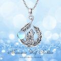 wholesale 925 Sterling Silver Wolf Moonstone Pendant Necklace for Women - Wholesale Jewelry-0-6