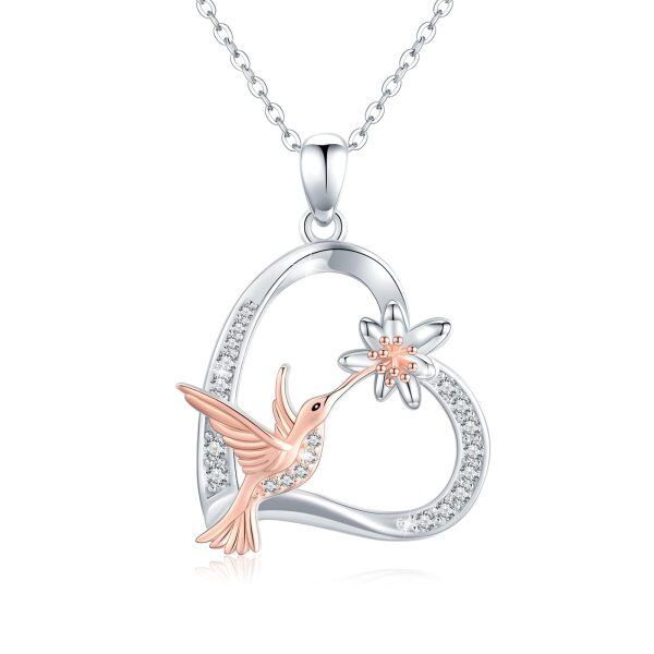 Sterling Silver Hummingbird Necklace-0