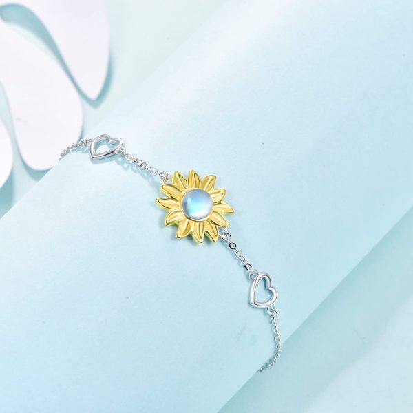 Sterling Silver Sunflower Bracelet-1