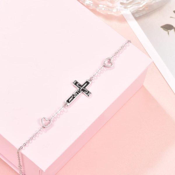 Jewelry of Religious Theme Cross Anchor Faith Bracelet Necklace Christian Jewelry for Women Girls Confirmation Gifts-1