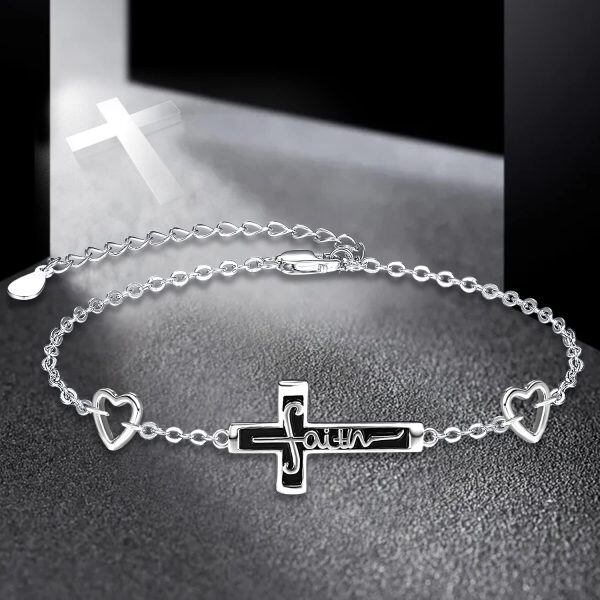 Jewelry of Religious Theme Cross Anchor Faith Bracelet Necklace Christian Jewelry for Women Girls Confirmation Gifts-3