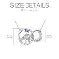 wholesale 925 Sterling Silver Heart-Shaped Grandpa Pendant with Purple Stones and Infinity Design Necklace for Women-0-5
