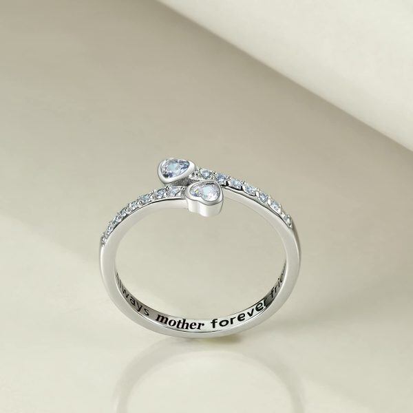 Sterling Silver Always My Mother Forever My Friend Rings -1