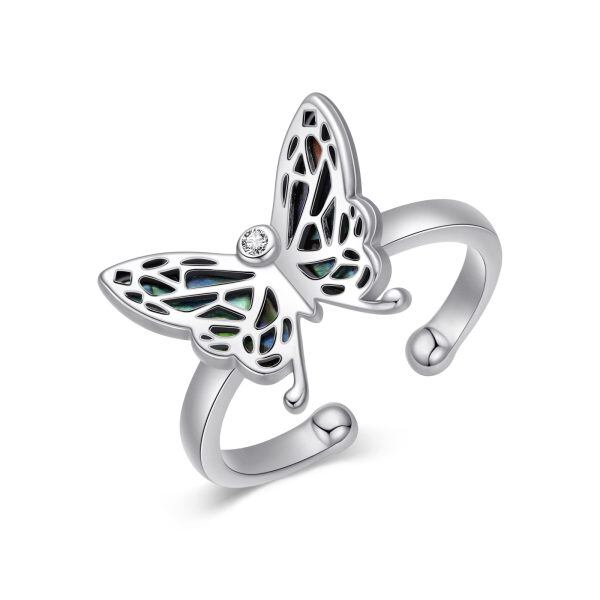 Sterling Silver Butterfly Ring -0