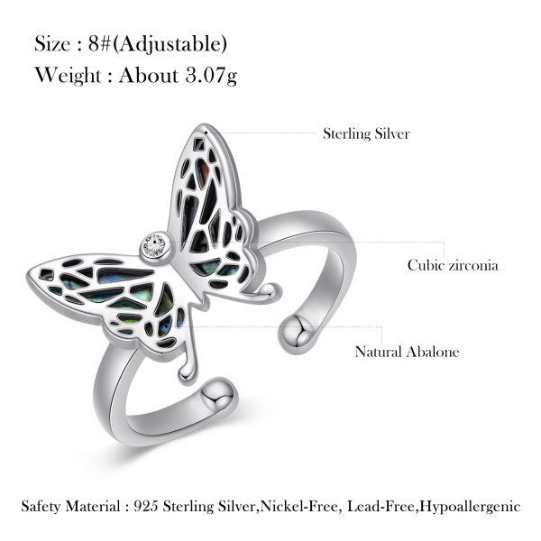 Sterling Silver Butterfly Ring -1