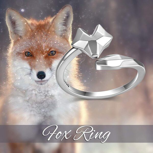 Sterling Silver Fox Rings -5