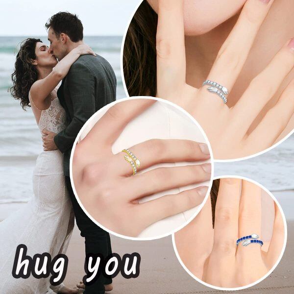 Sterling Silver Hug Ring-5