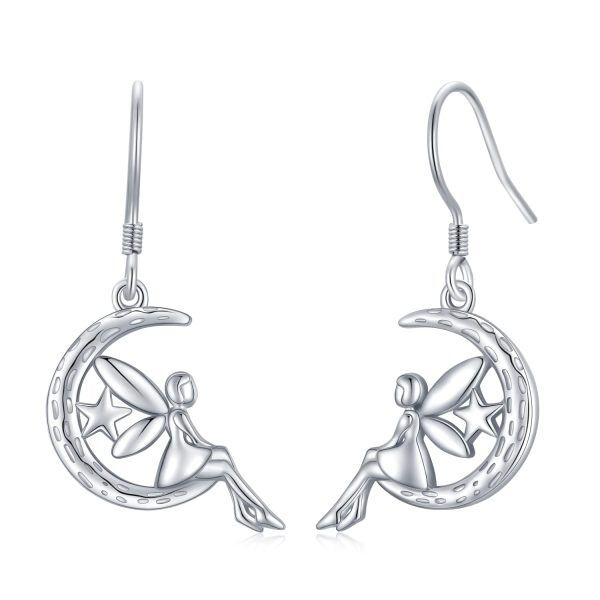 Sterling Silver StoryMidir Fairy Angel Earrings-0