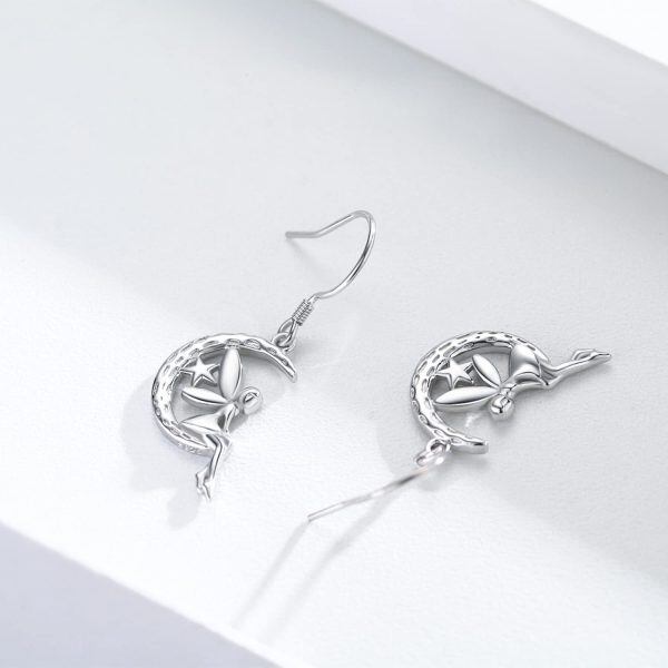 Sterling Silver StoryMidir Fairy Angel Earrings-2