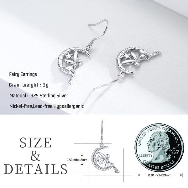 Sterling Silver StoryMidir Fairy Angel Earrings-5