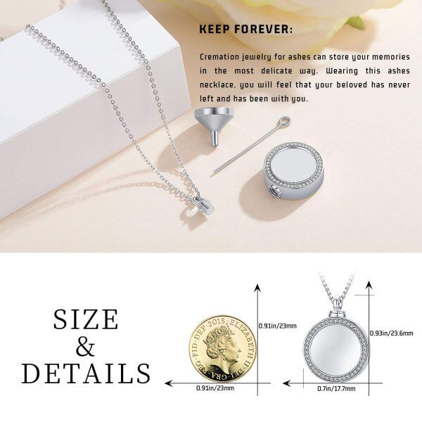 Sterling Silver Photo Locket Necklace-1