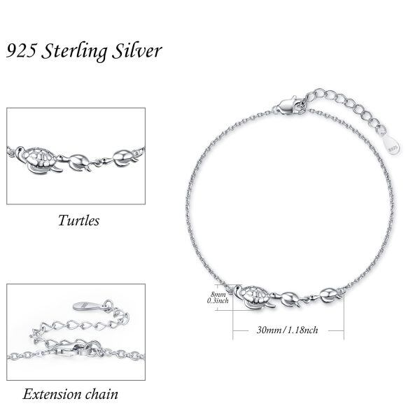 Sterling Silver Turtle Bracelet -4