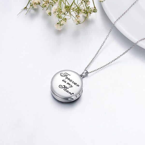 Stering Silver Locket Necklace-4