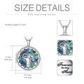 wholesale 925 Sterling Silver Abalone Shell Photo Locket Pendant with Star and Moon Design for Men & Women-0-6