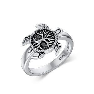 Sterling Silver Sea Turtle Ring -0