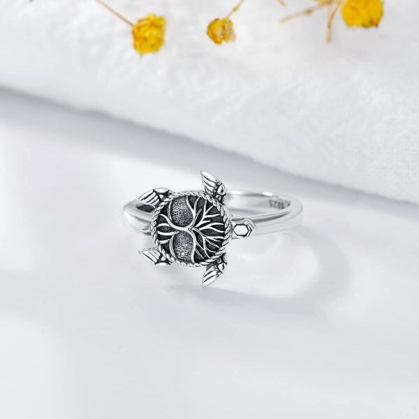 Sterling Silver Sea Turtle Ring -5