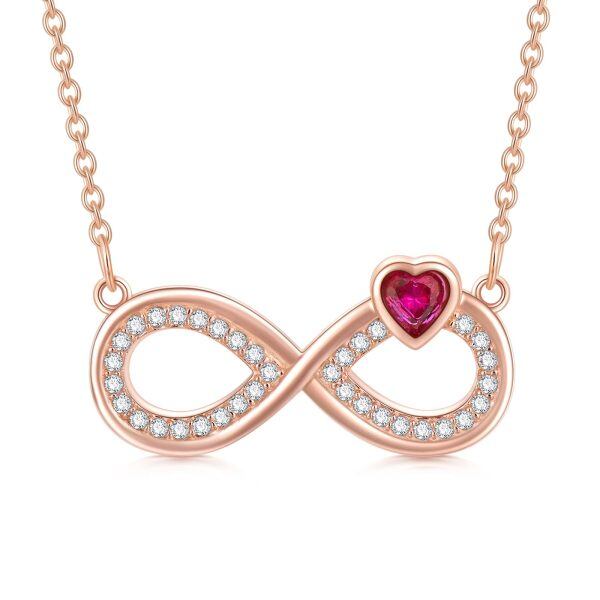 Sterling Silver Infinity Necklace-0