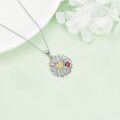 wholesale 925 Sterling Silver Sunflower Ladybug Necklace & Earring Set Gift for Her-0-4