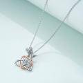 wholesale 925 Sterling Silver Rose Celtic Trinity Knot Heart Pendant Necklace Irish -0-2