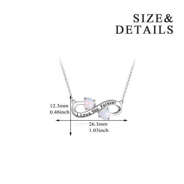 Sterling Silver Infinity Heart Necklace-1