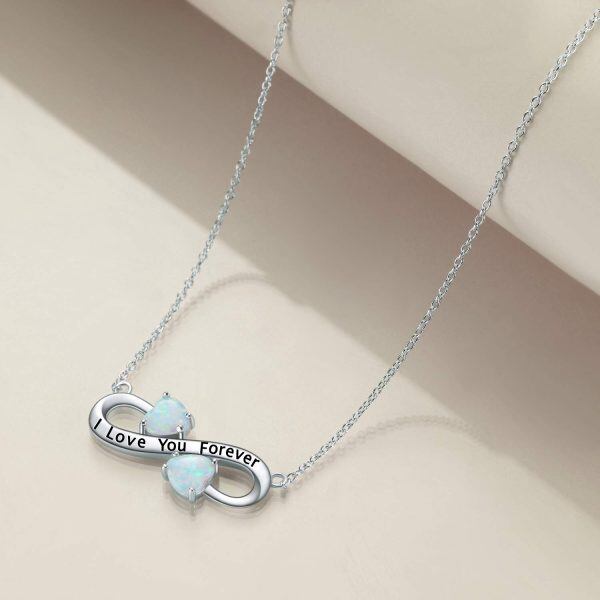 Sterling Silver Infinity Heart Necklace-2