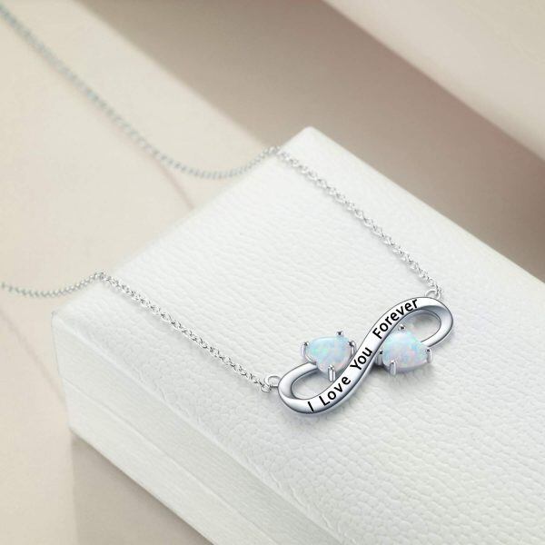 Sterling Silver Infinity Heart Necklace-3