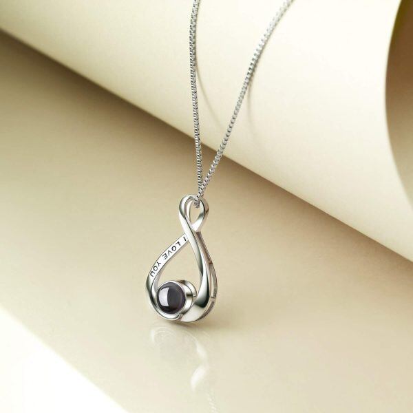 Sterling Silver Infinity Necklace-2