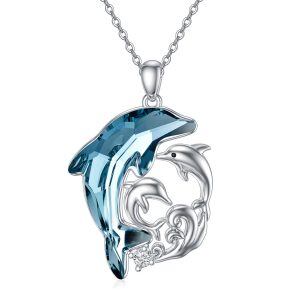 Sterling Silver Dolphin Necklace-0