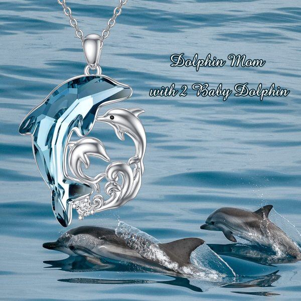 Sterling Silver Dolphin Necklace-1