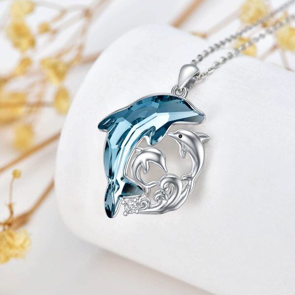 Sterling Silver Dolphin Necklace-5